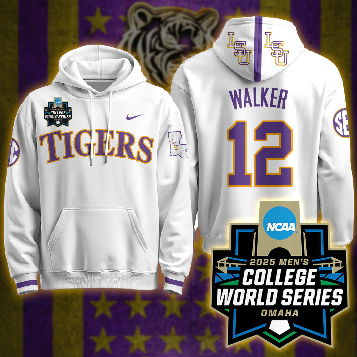 LSU Tigers 2025 World Series Limited Hoodie - All Stitched