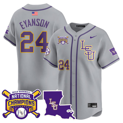 Men's LSU Tigers 2025 World Series Champions Limited Jersey - All Stitched