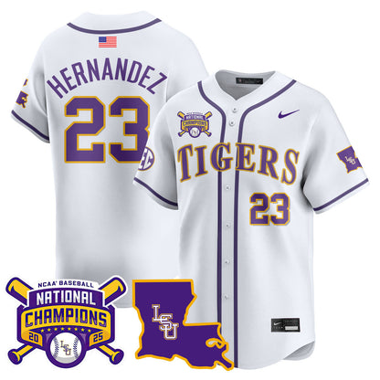 LSU Tigers 2025 World Series Champions Limited Jersey - All Stitched