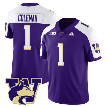 Men's Washington Husky Football 2025 Vapor Limited Jersey - All Stitched
