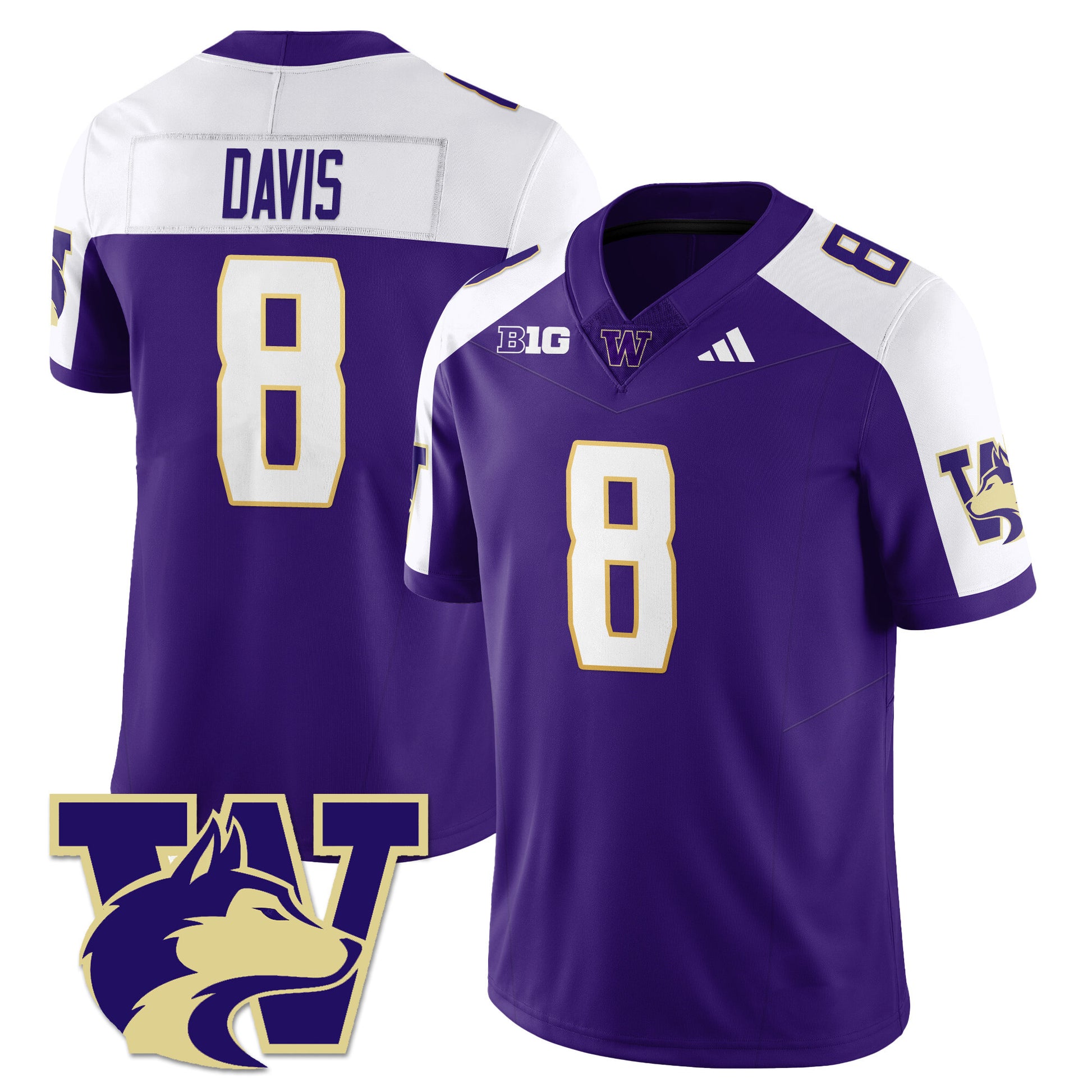 Men's Washington Husky Football 2025 Vapor Limited Jersey - All Stitched