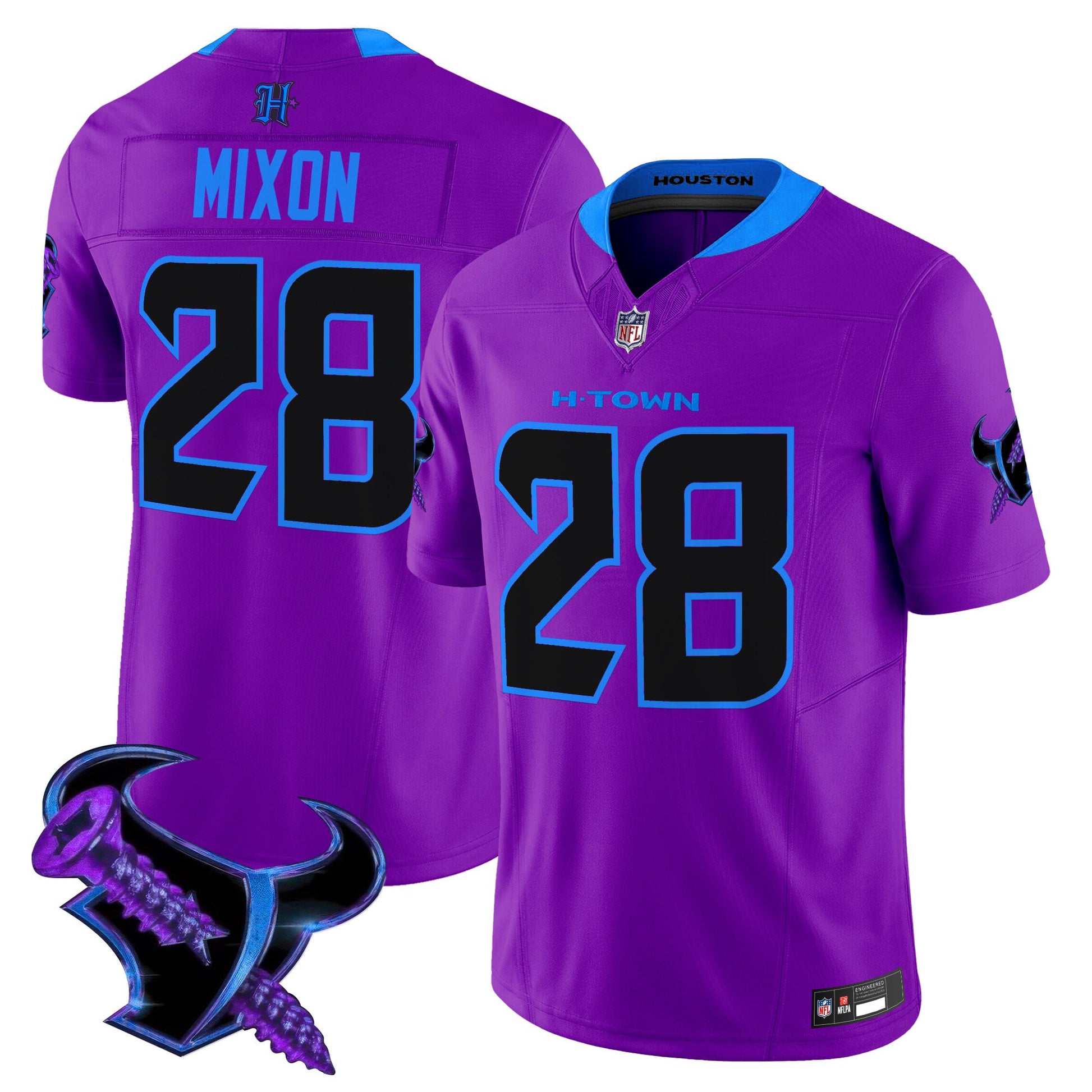 Men's Houston Texans 2025 DJ Screw Vapor Limited Jersey - All Stitched