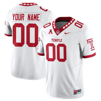 Custom Gender/Name Temple Football 2025 Vapor Limited Jersey - All Stitched