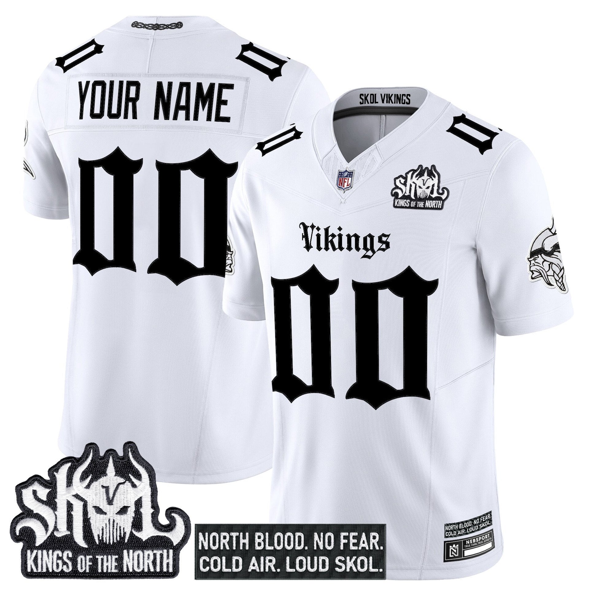 Minnesota Vikings 'Gothic Norseblood Edition' Vapor Limited Custom Jersey - All Stitched