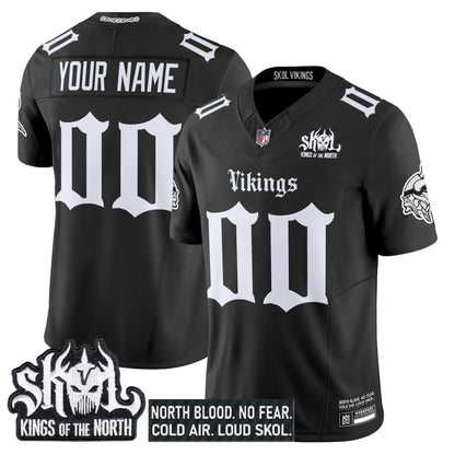 Minnesota Vikings 'Gothic Norseblood Edition' Vapor Limited Custom Jersey - All Stitched