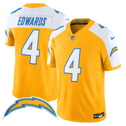 Men's Los Angeles Chargers 2025 Alternate Charger Power Vapor Limited Jersey - All Stitched