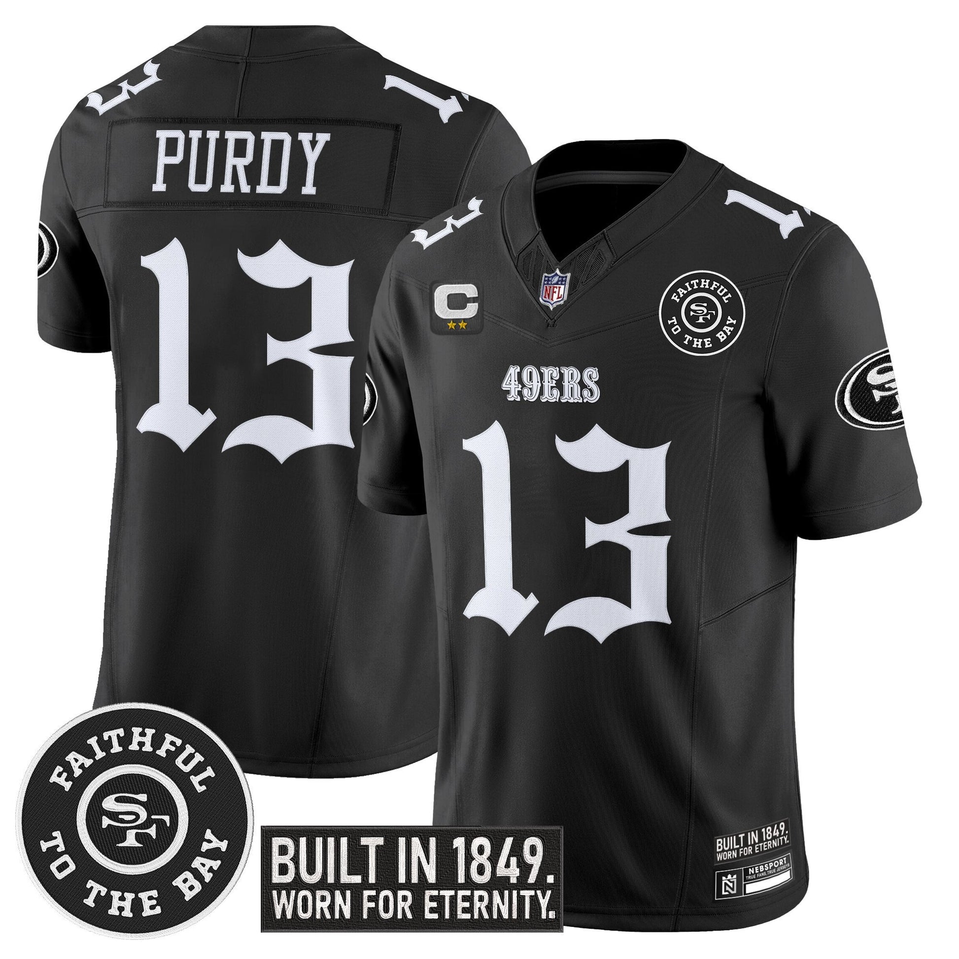 Men's San Francisco 49ers 'Fog City Gothic Edition' Vapor Limited Jersey - All Stitched