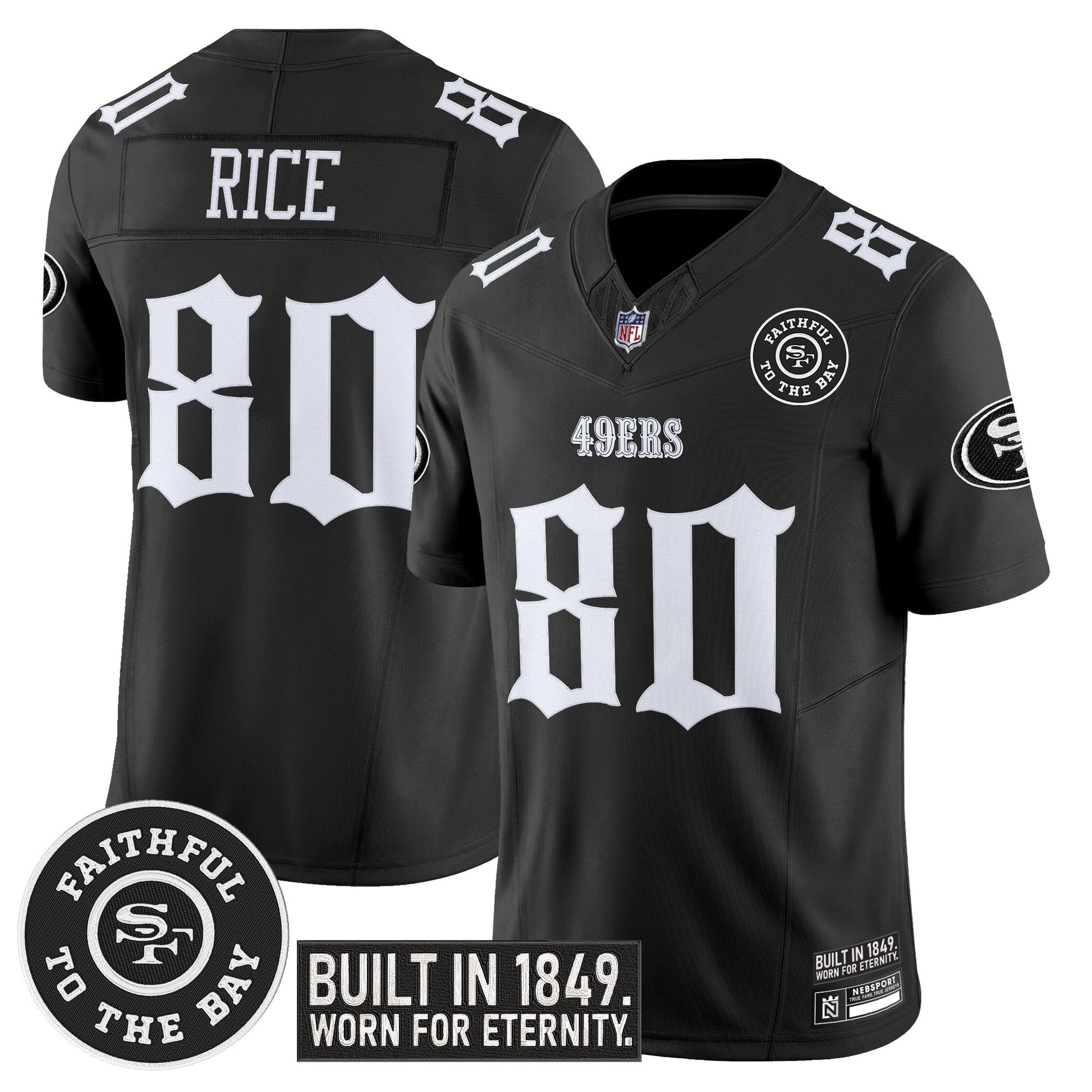 Men's San Francisco 49ers 'Fog City Gothic Edition' Vapor Limited Jersey - All Stitched
