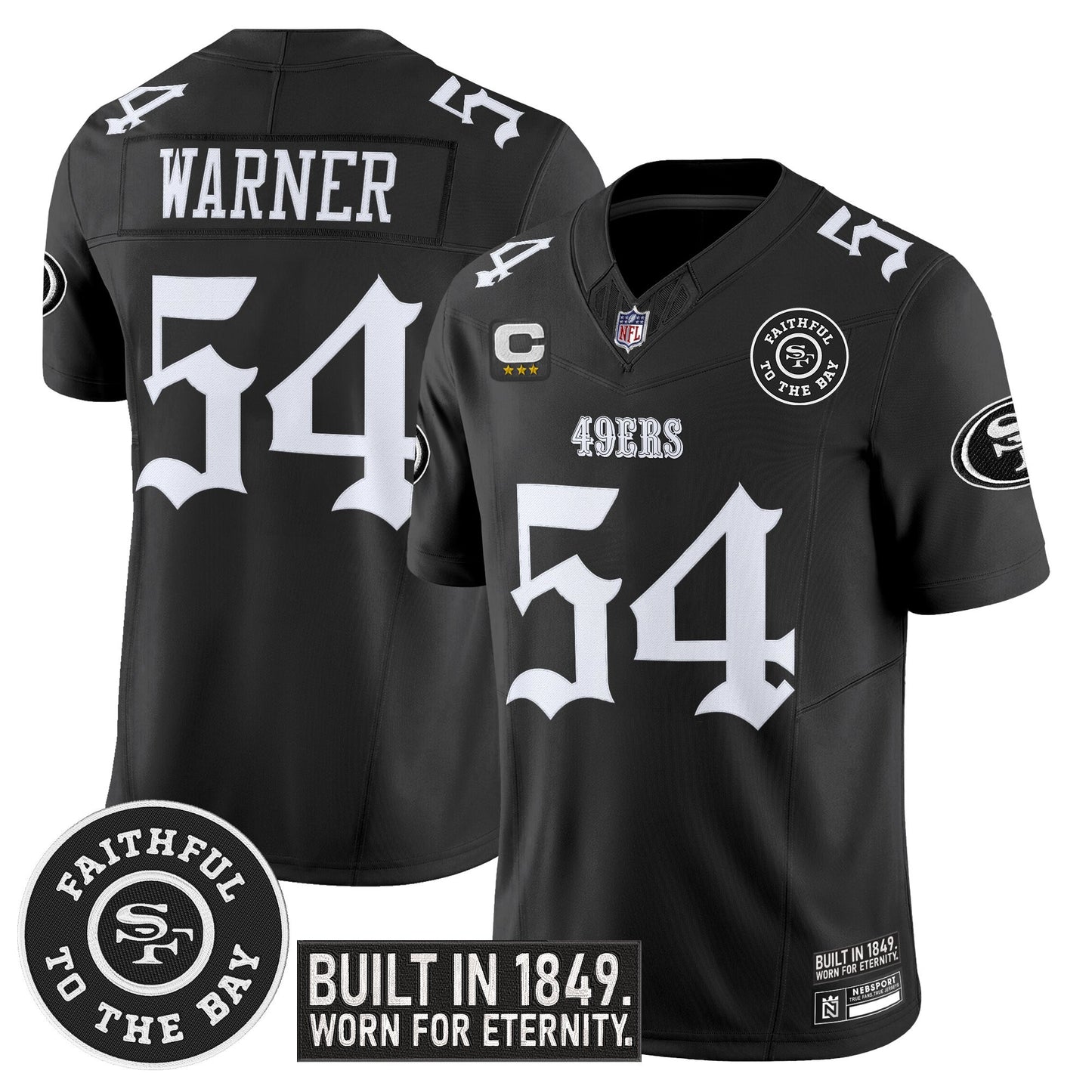 Men's San Francisco 49ers 'Fog City Gothic Edition' Vapor Limited Jersey - All Stitched