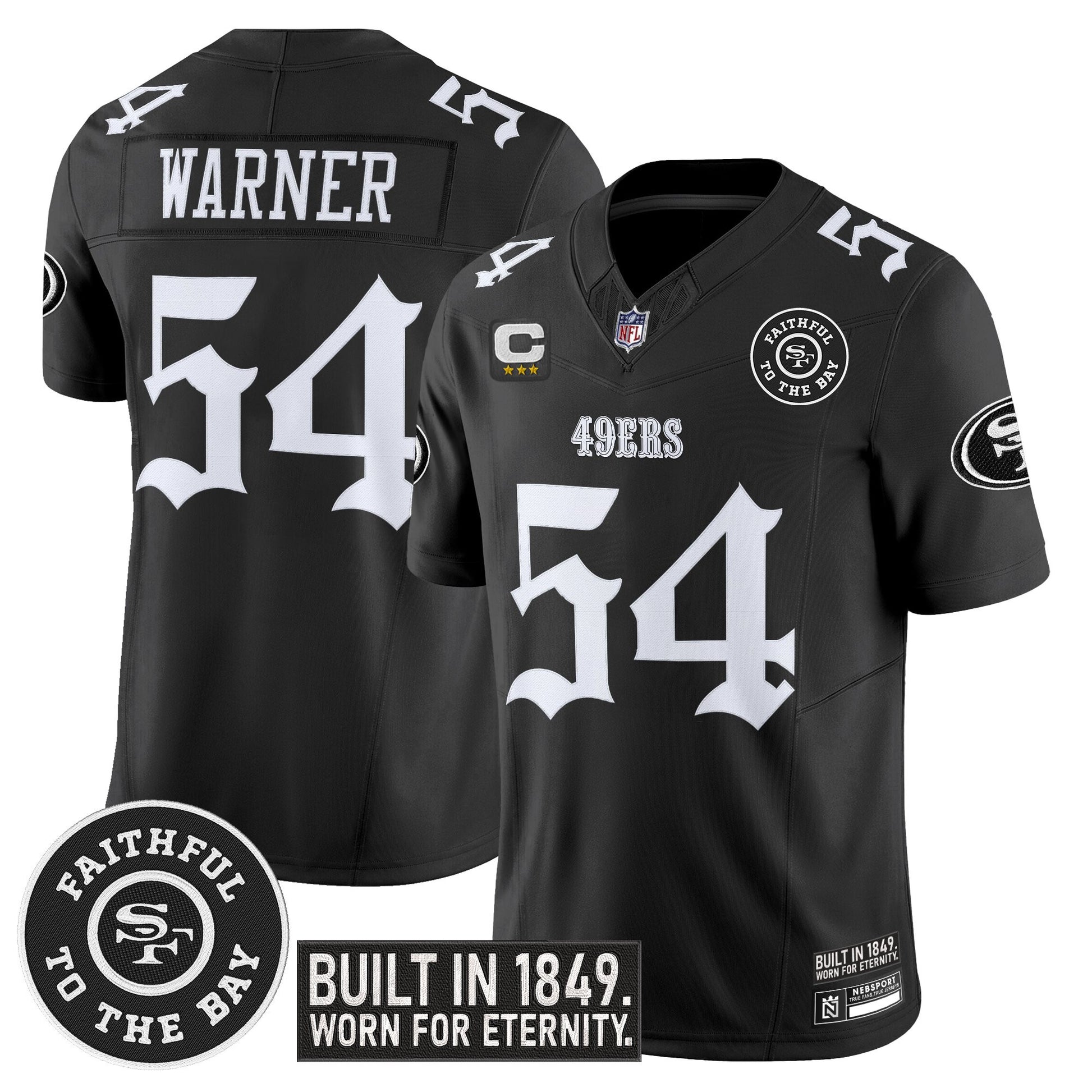 Men's San Francisco 49ers 'Fog City Gothic Edition' Vapor Limited Jersey - All Stitched