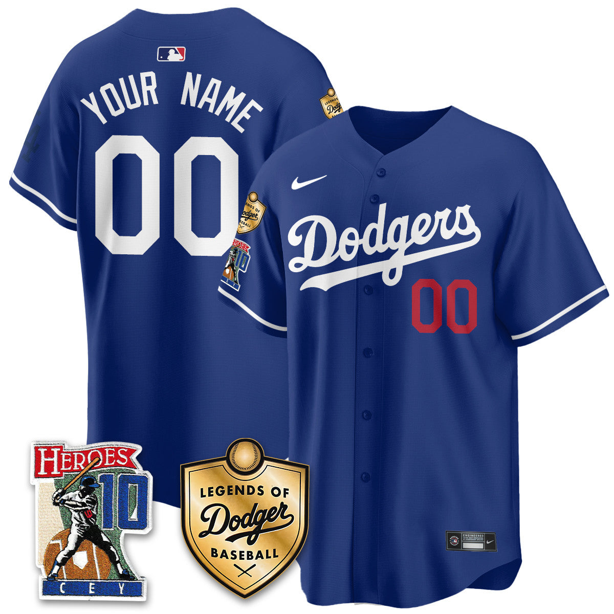 Dodgers Ron Cey "Legends Of Dodgers Baseball" Custom Jersey - All Stitched