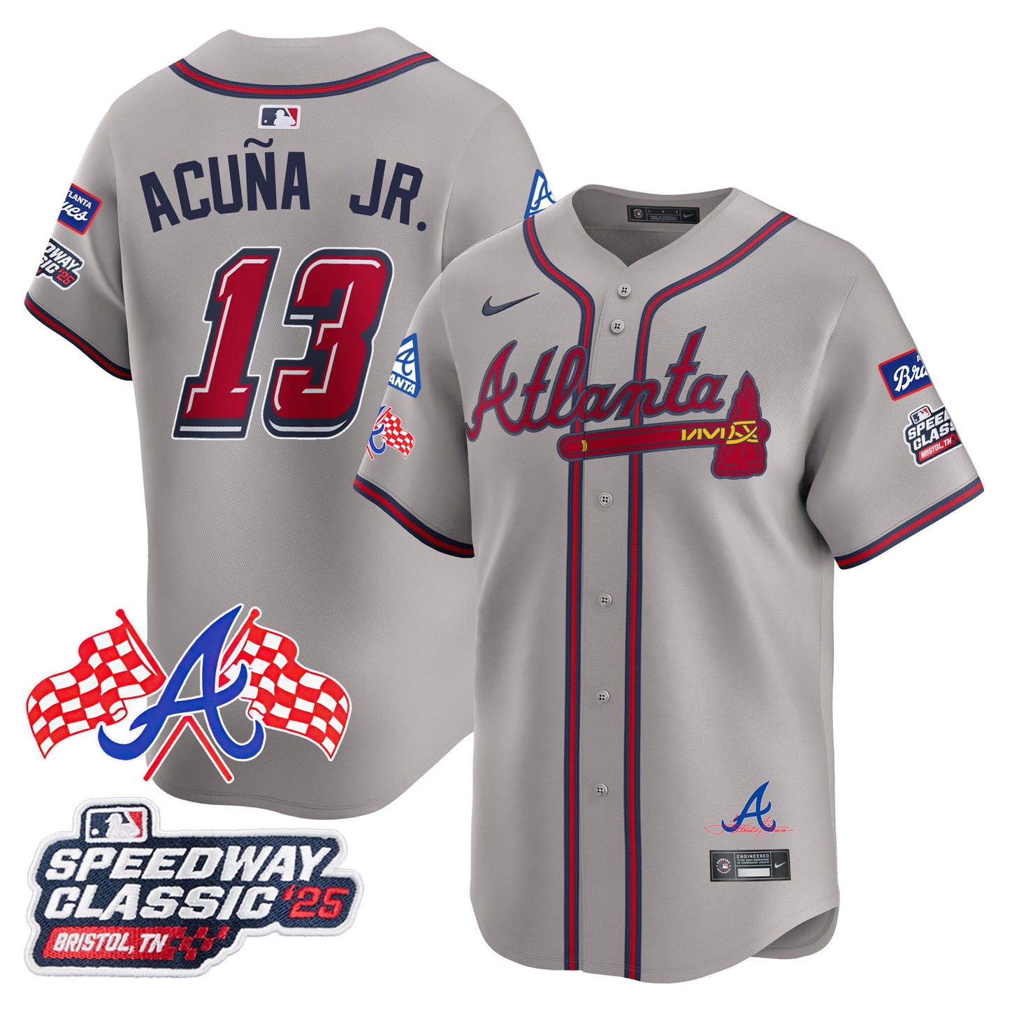 Atlanta Braves 2025 Speedway Classic Limited Jersey V1 - All Stitched