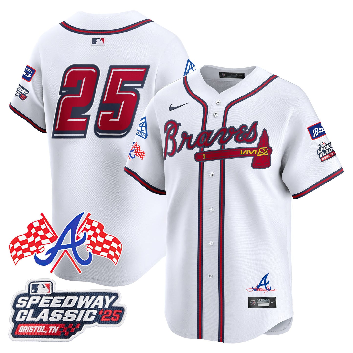 Atlanta Braves 2025 Speedway Classic Limited Jersey V1 - All Stitched