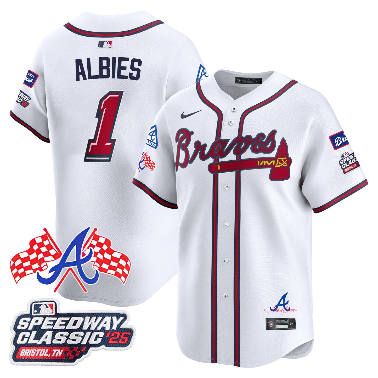 Atlanta Braves 2025 Speedway Classic Limited Jersey V1 - All Stitched