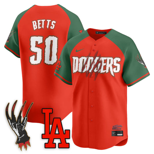 Men's Los Angeles Dodgers "A Nightmare on Elm Street" Jersey - Stitched
