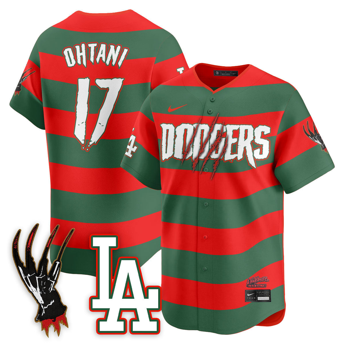 Los Angeles Dodgers "A Nightmare on Elm Street" Jersey - Stitched
