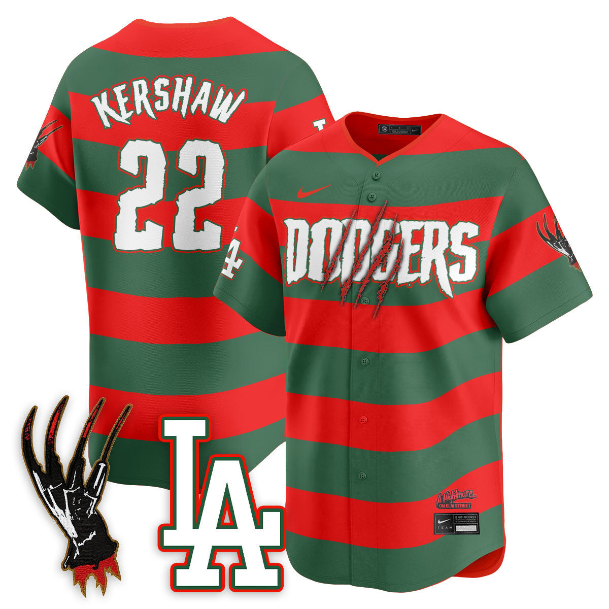 Los Angeles Dodgers "A Nightmare on Elm Street" Jersey - Stitched
