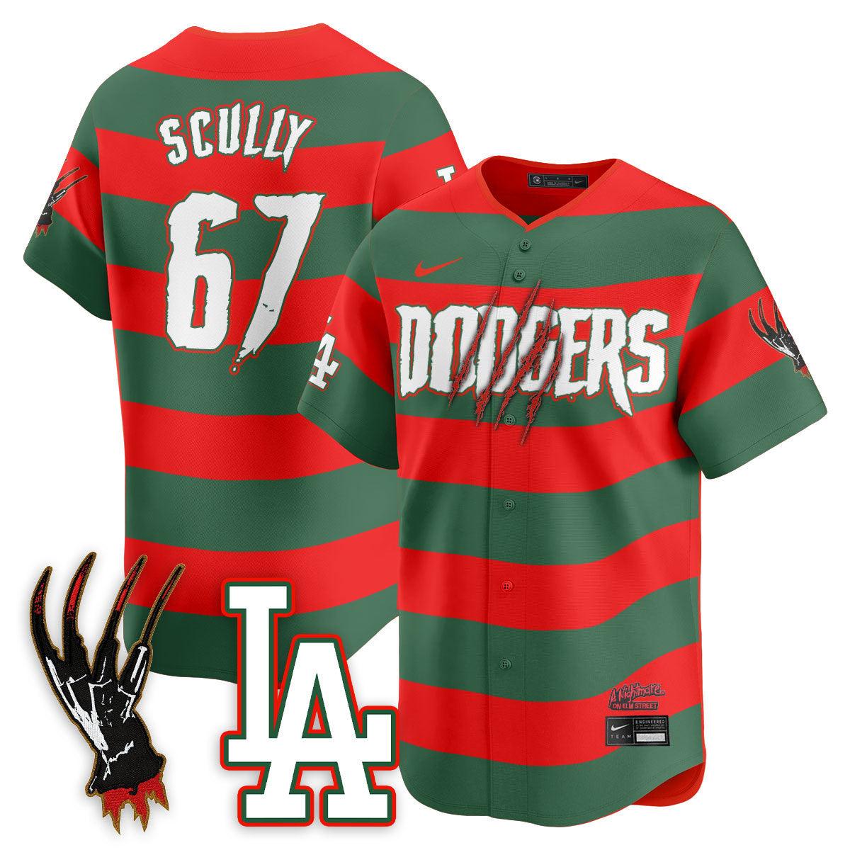 Los Angeles Dodgers "A Nightmare on Elm Street" Jersey - Stitched