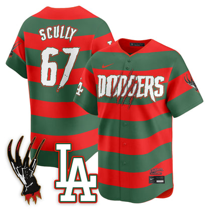 Los Angeles Dodgers "A Nightmare on Elm Street" Jersey - Stitched