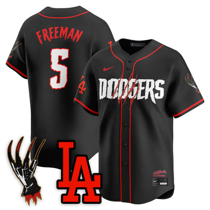 Los Angeles Dodgers "A Nightmare on Elm Street" Custom Jersey - Stitched