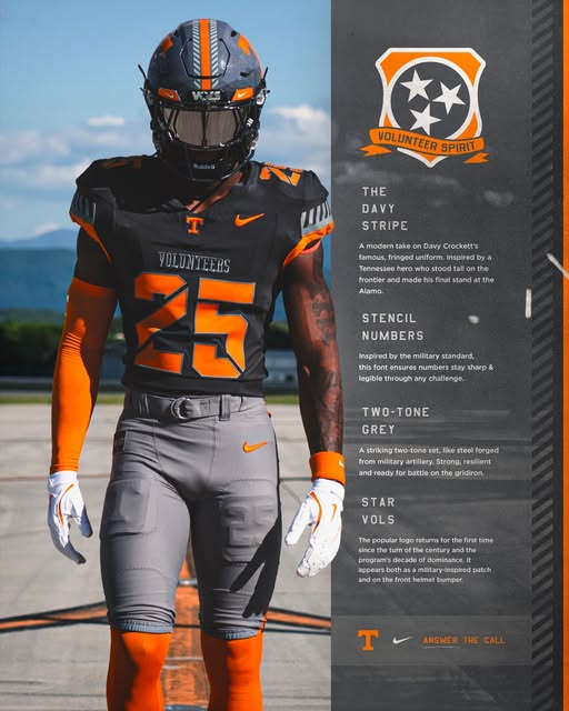 Tennessee Volunteers 2025 Spirit Jersey - All Stitched