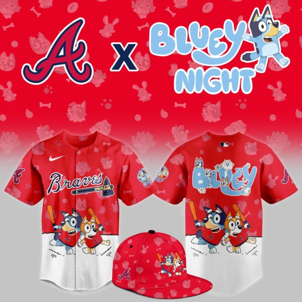 Atlanta Braves 2025 Bluey Night Limited Jersey Printed