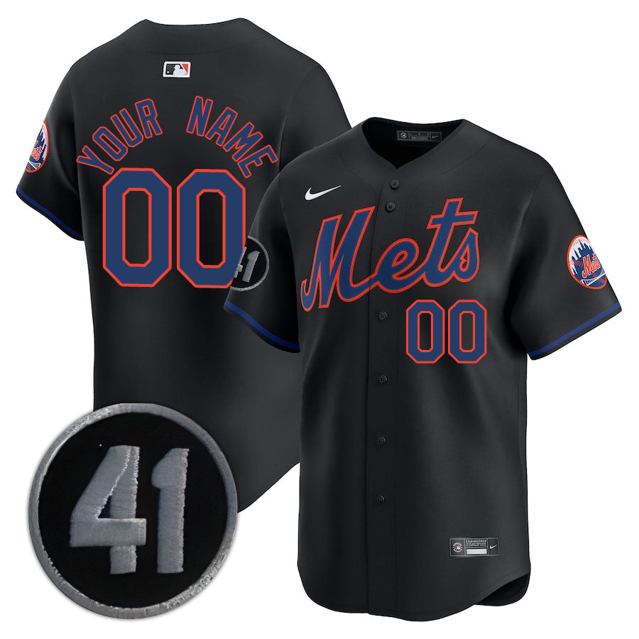 New York Mets Limited Custom Jersey -  Amazing Patch - All Stitched