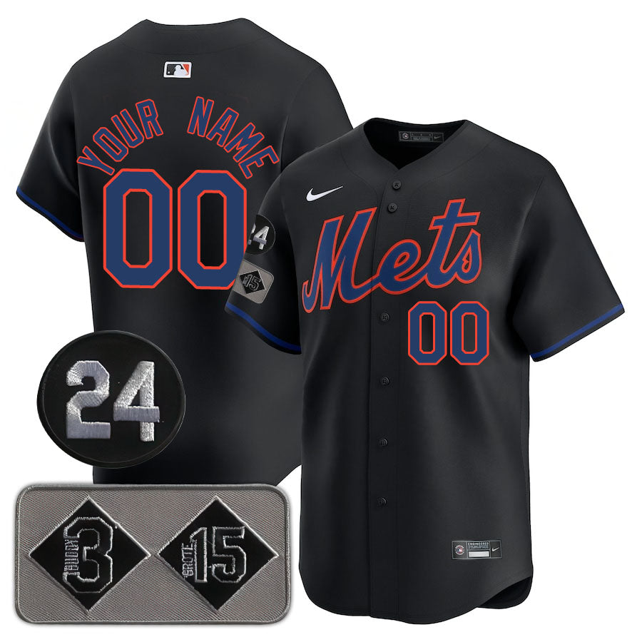 New York Mets Limited Custom Jersey -  Amazing Patch - All Stitched