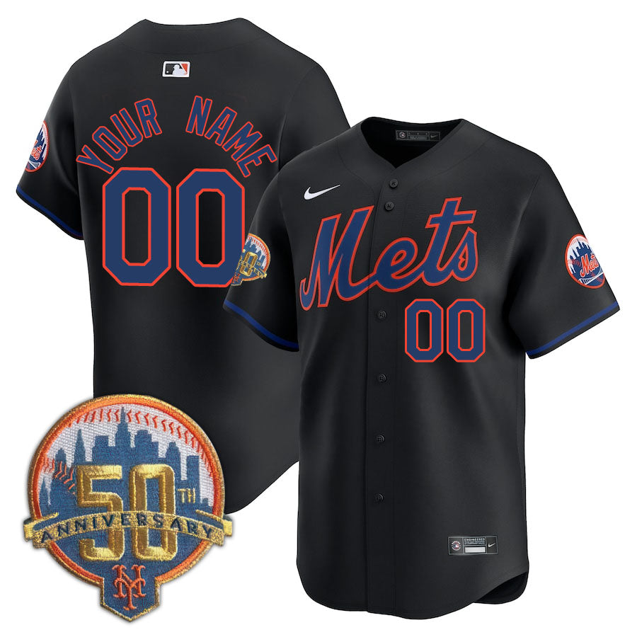 New York Mets Limited Custom Jersey -  Amazing Patch - All Stitched