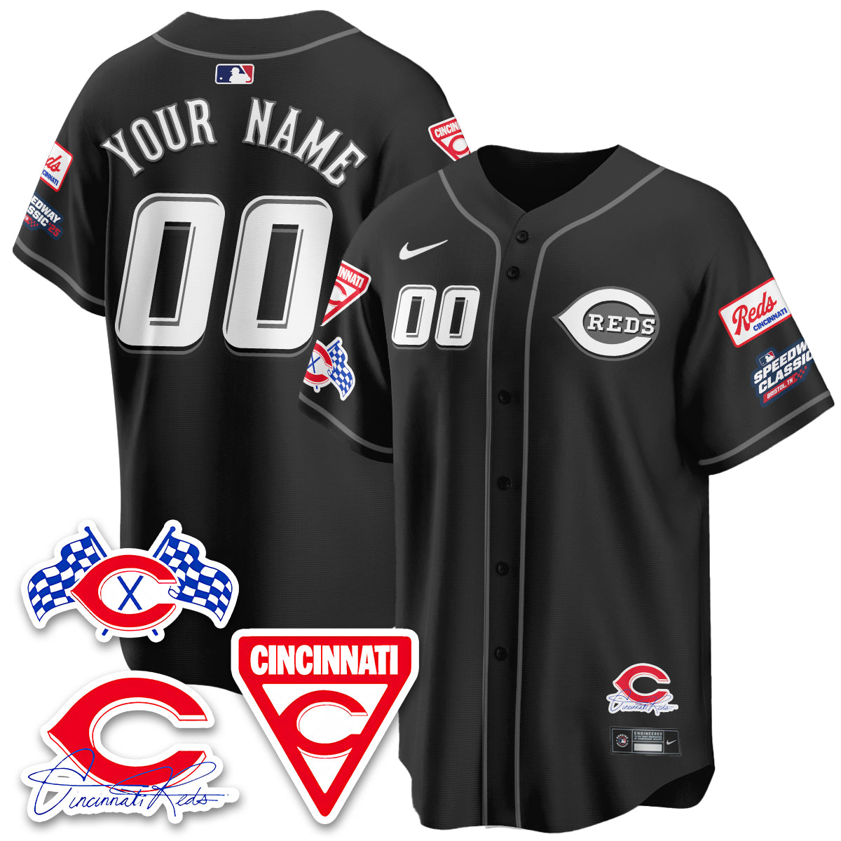 Cincinnati Reds 2025 Speedway Limited Custom Jersey V1 - All Stitched