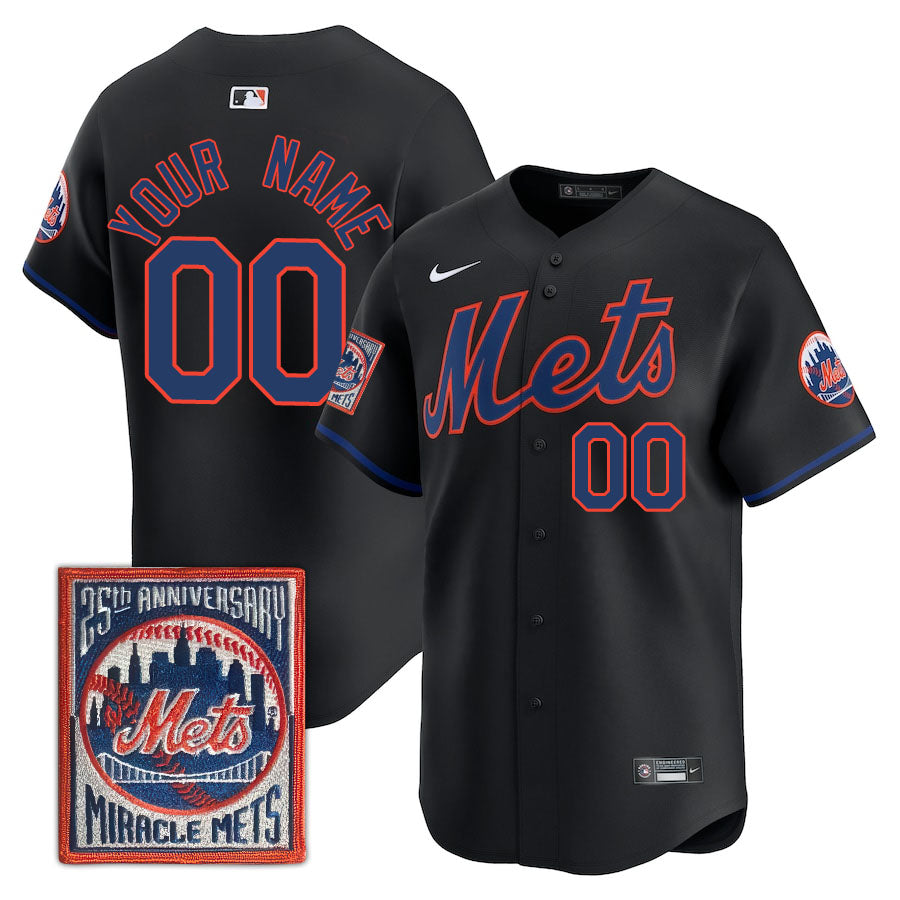 New York Mets Limited Custom Jersey -  Amazing Patch - All Stitched