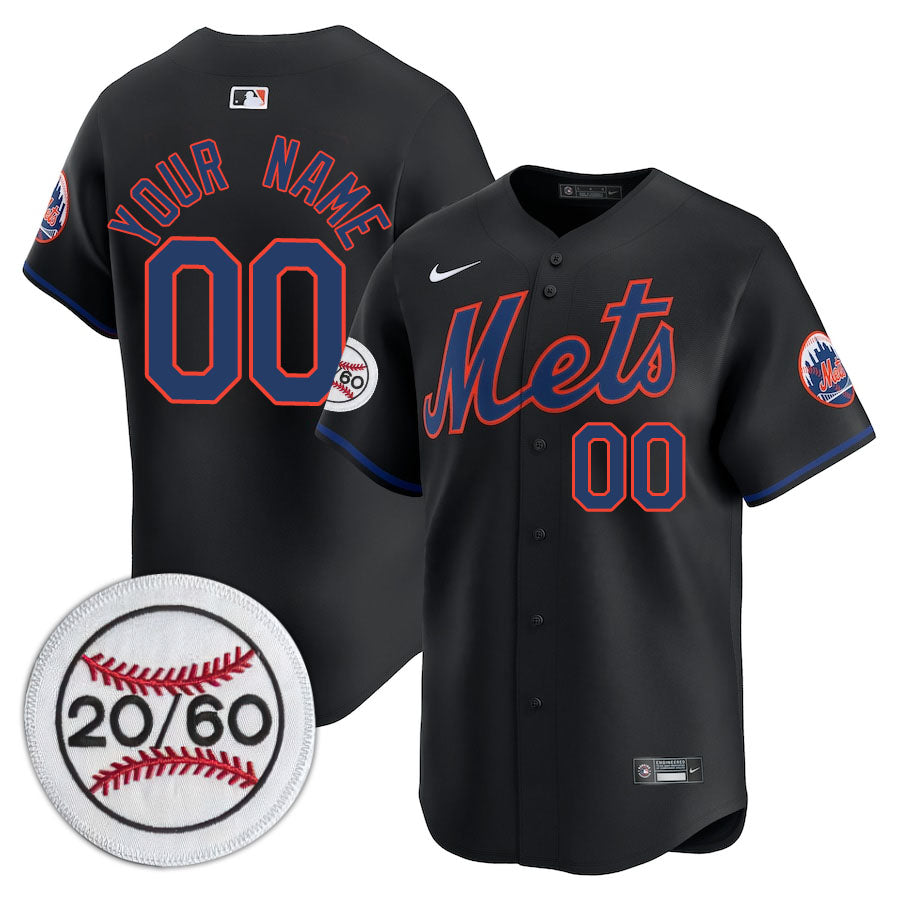 New York Mets Limited Custom Jersey -  Amazing Patch - All Stitched