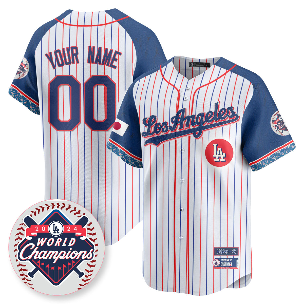 Los Angeles Dodgers Japanese Heritage Night Jersey - All Stitched