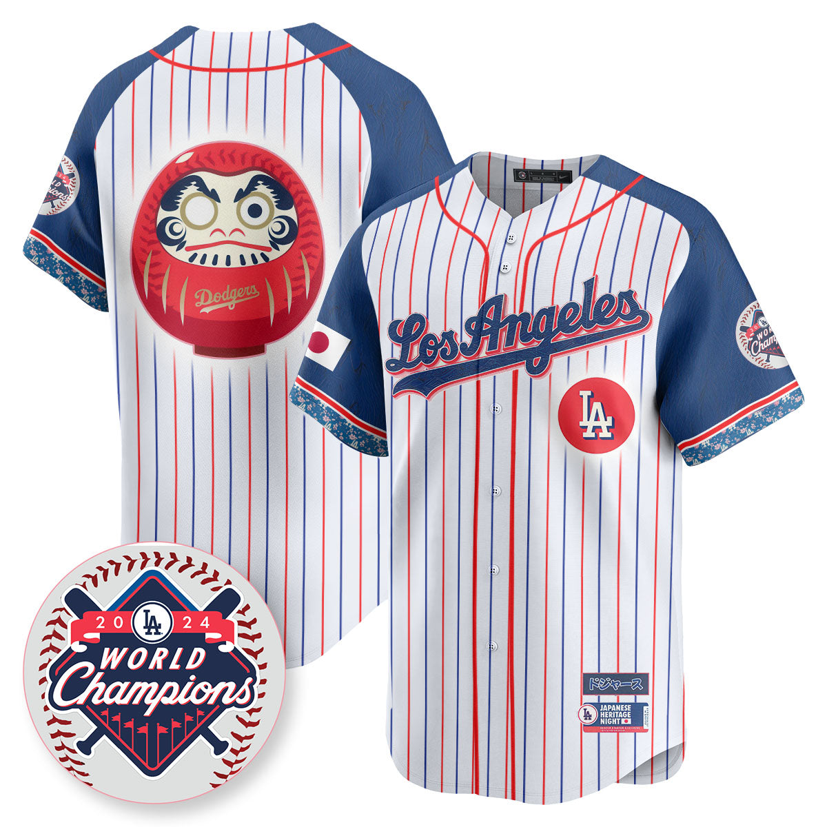 Los Angeles Dodgers Japanese Heritage Night Jersey - All Stitched