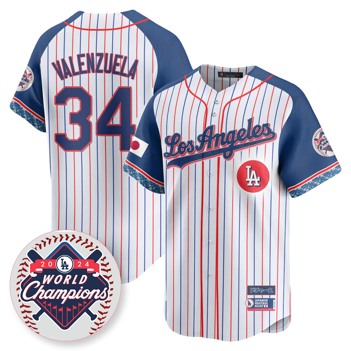 Los Angeles Dodgers Japanese Heritage Night Jersey - All Stitched