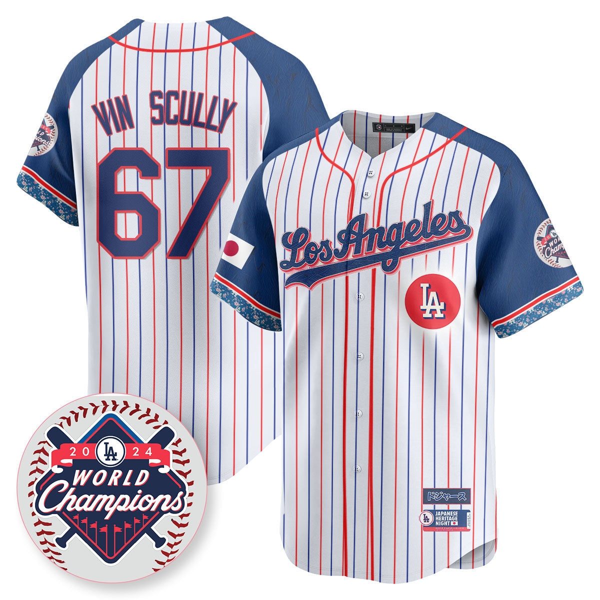 Los Angeles Dodgers Japanese Heritage Night Jersey - All Stitched
