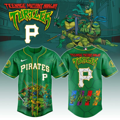 .         Pittsburgh Pirates x Ninja Turtles Night Game Limited Edition Jersey 2025
