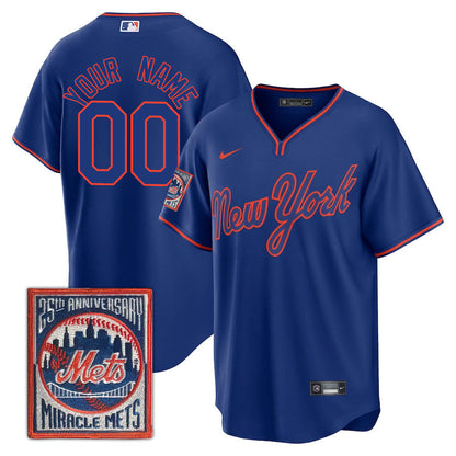 New York Mets Limited Custom Jersey -  Amazing Patch - All Stitched