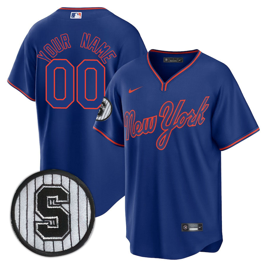 New York Mets Limited Custom Jersey -  Amazing Patch - All Stitched
