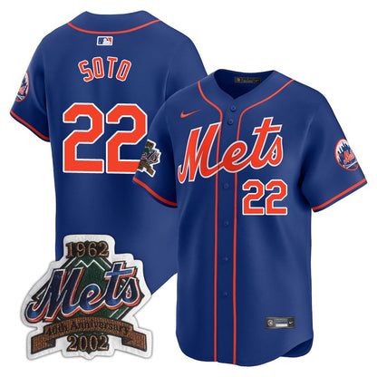 New York Mets Limited Jersey - 2002 Patch - All Stitched