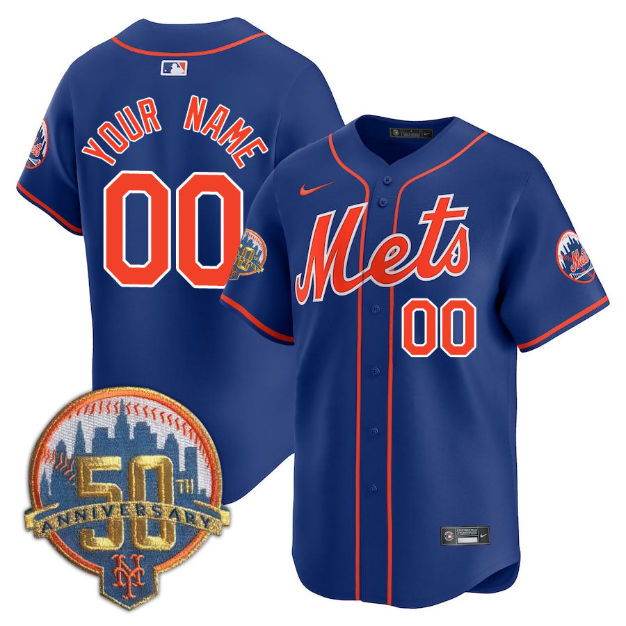 New York Mets Limited Custom Jersey -  Amazing Patch - All Stitched