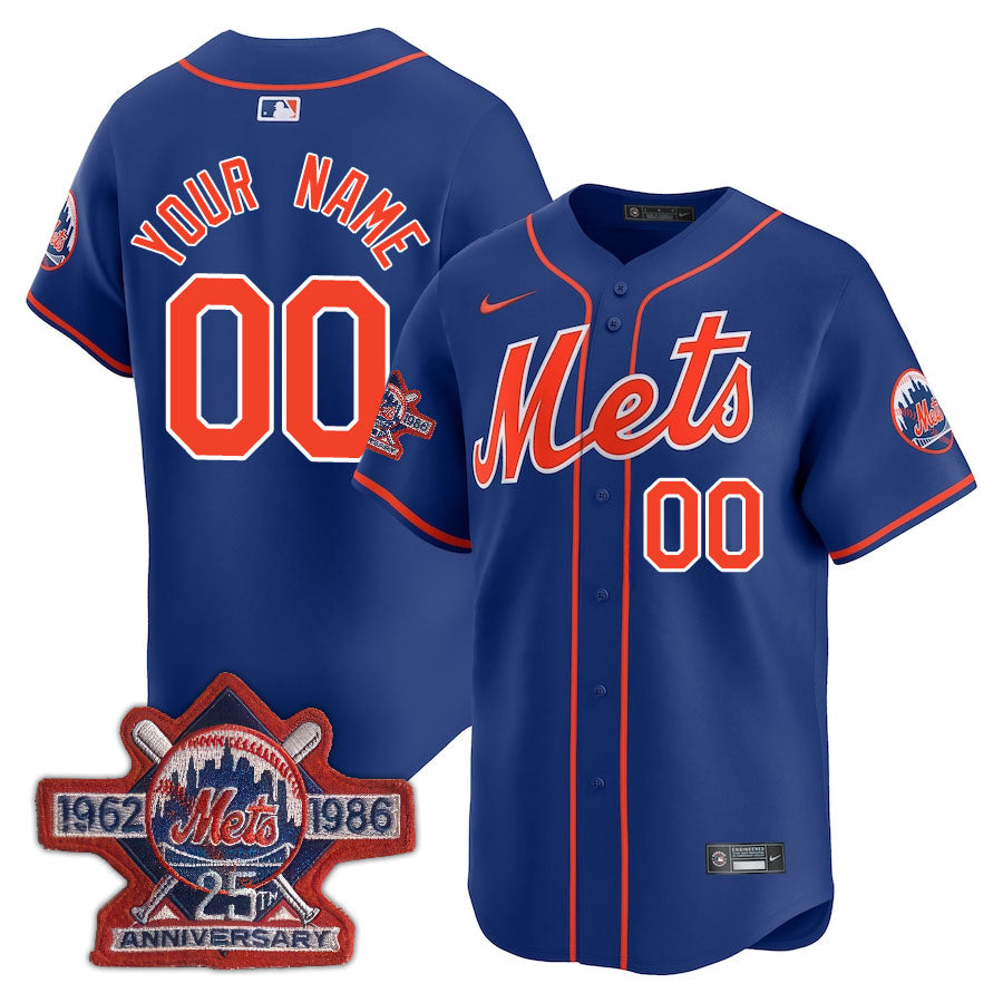 New York Mets Limited Custom Jersey -  Amazing Patch - All Stitched