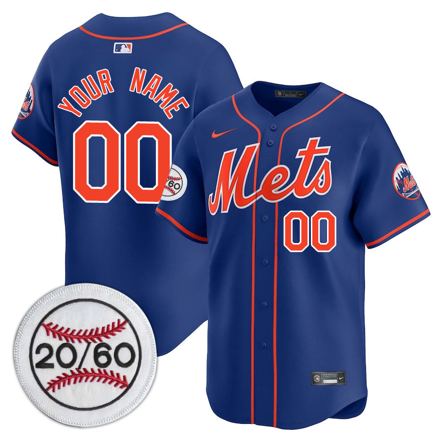 New York Mets Limited Custom Jersey -  Amazing Patch - All Stitched