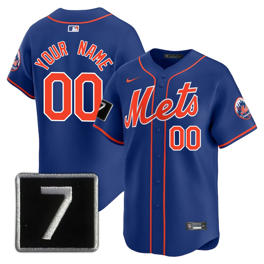 New York Mets Limited Custom Jersey -  Amazing Patch - All Stitched