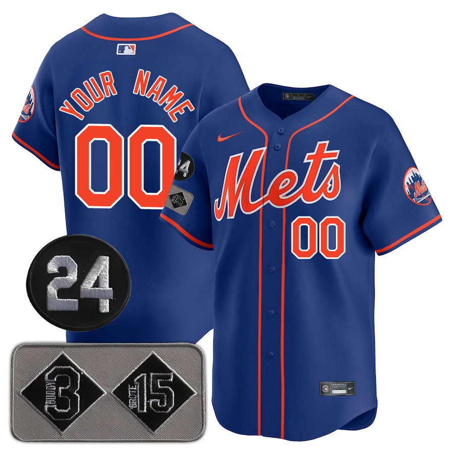 New York Mets Limited Custom Jersey -  Amazing Patch - All Stitched