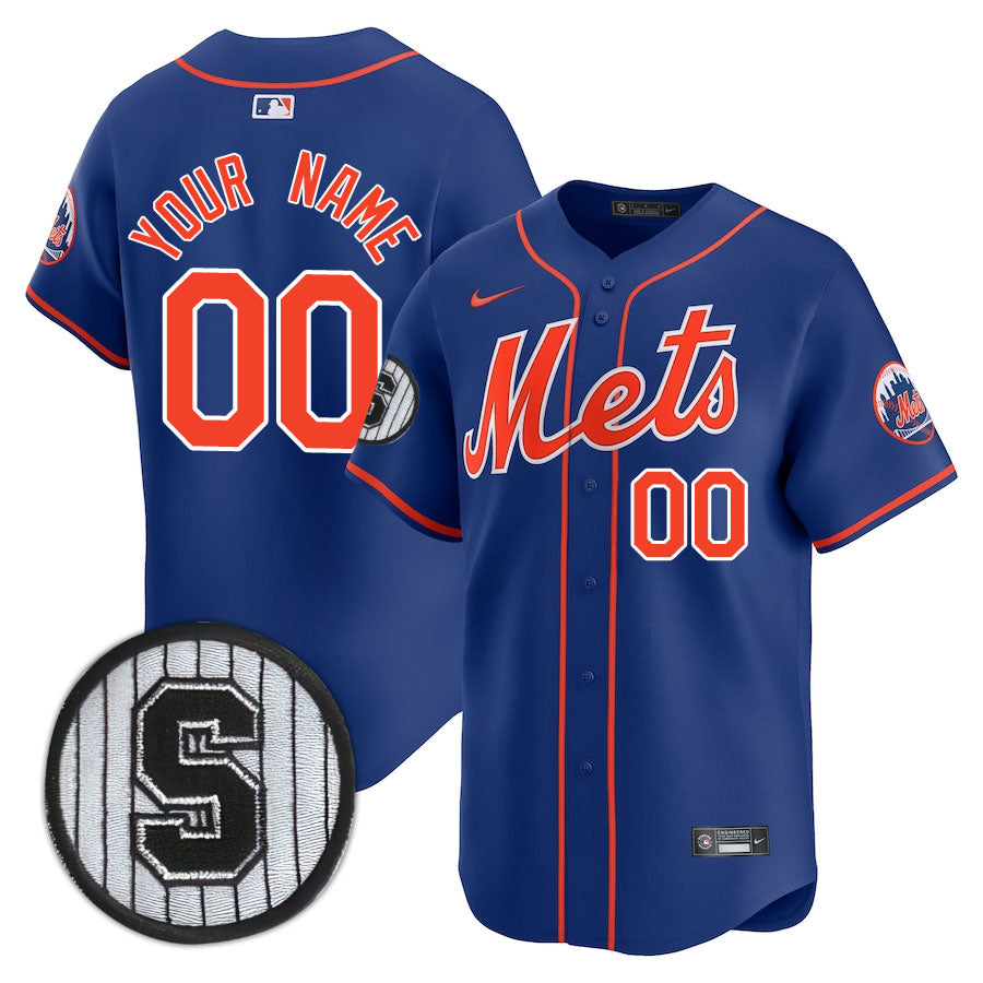 New York Mets Limited Custom Jersey -  Amazing Patch - All Stitched