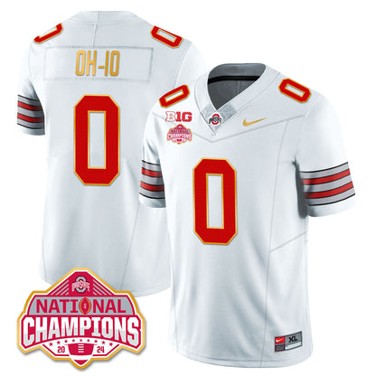 Ohio State Buckeyes 'Heritage Stripe' 2025 CFP Patch - National Champions Jersey - All Stitched