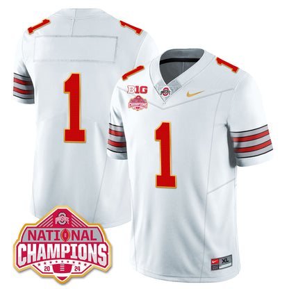 Ohio State Buckeyes 'Heritage Stripe' 2025 CFP Patch - National Champions Jersey - All Stitched