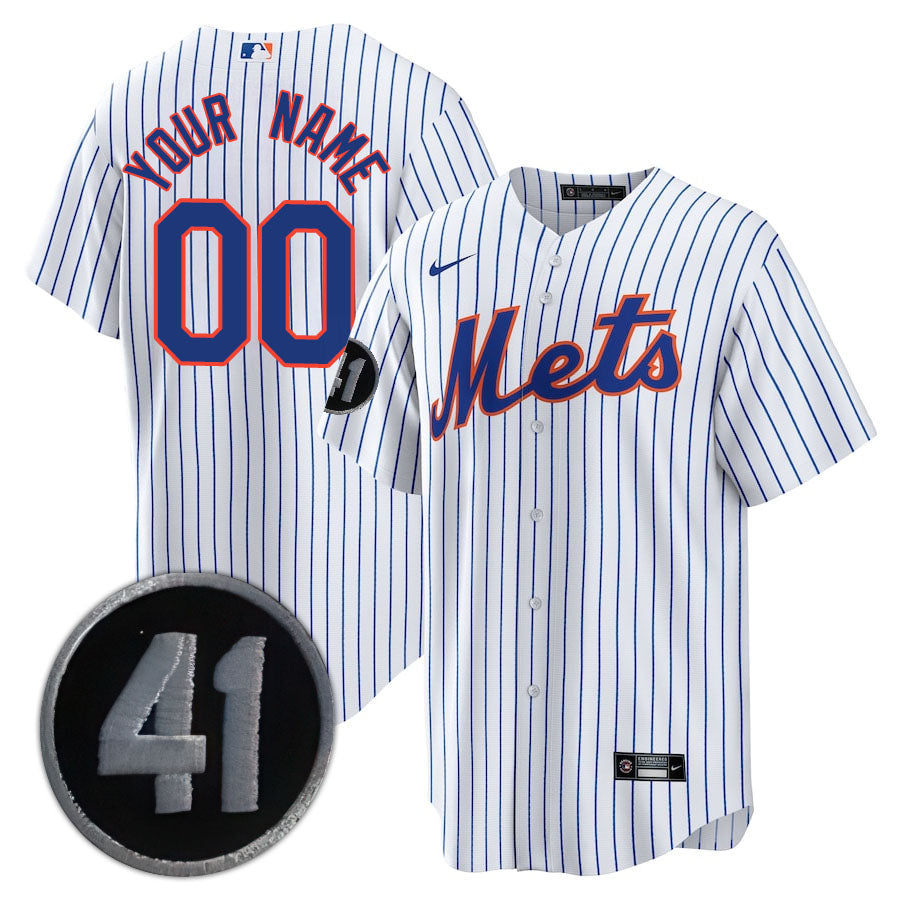 New York Mets Limited Custom Jersey -  Amazing Patch - All Stitched
