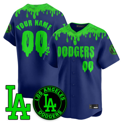 Custom Los Angeles Dodgers "Slime Night Special" Jersey - Stitched